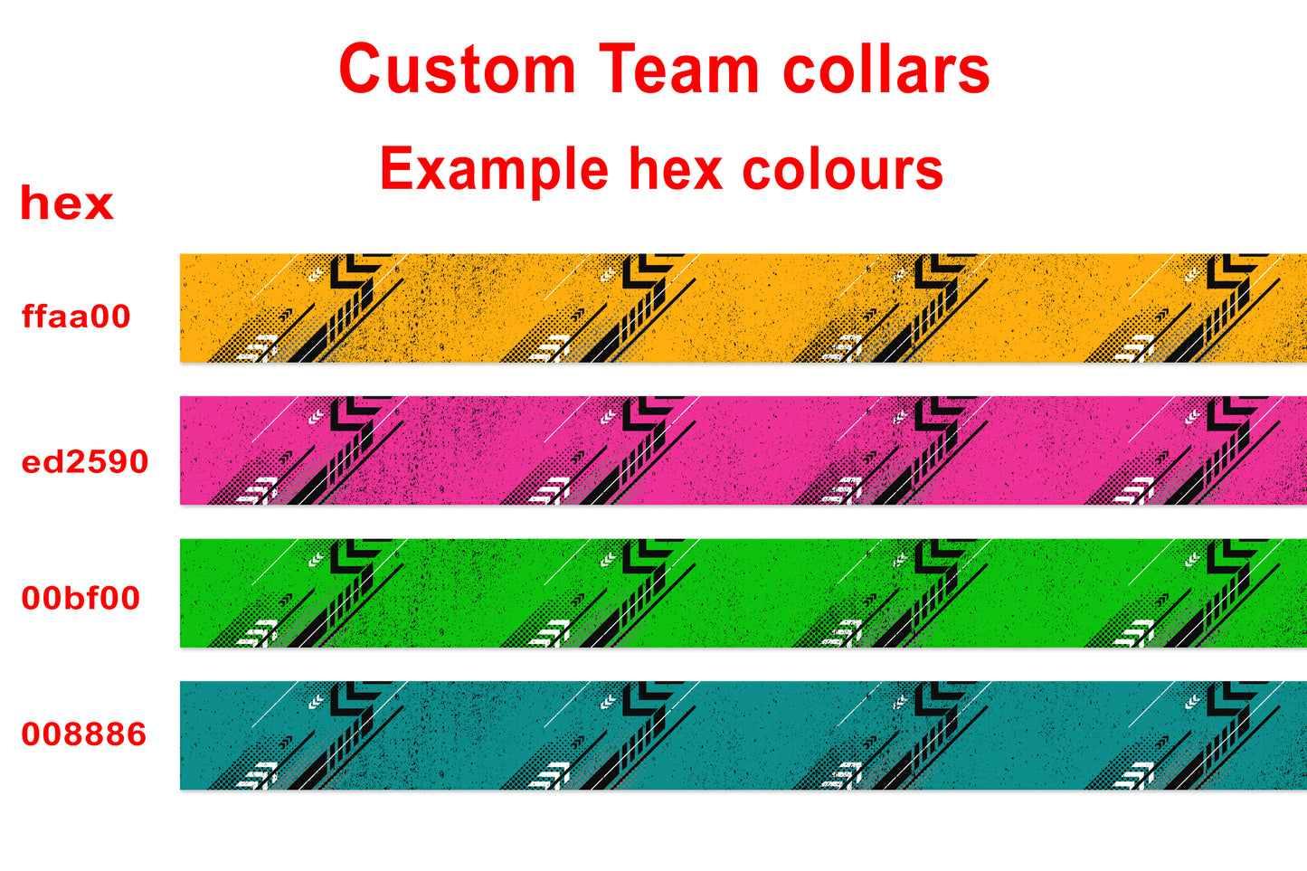 Customised Team Design UV printed Biothane® beta